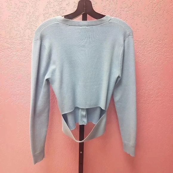CAbi #5140 Periwinkle Cut Out Cardigan Size M - Picture 2 of 5